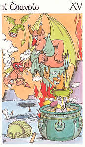 [Jacovitti, keltisk tarot kort, Djvlen]